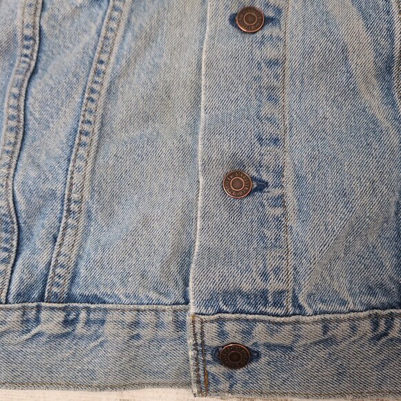 Levi’s 70505 Denim Trucker Jacket Light Wash Made in USA Orange Tab – Men’s 46 - Picture 3 of 14